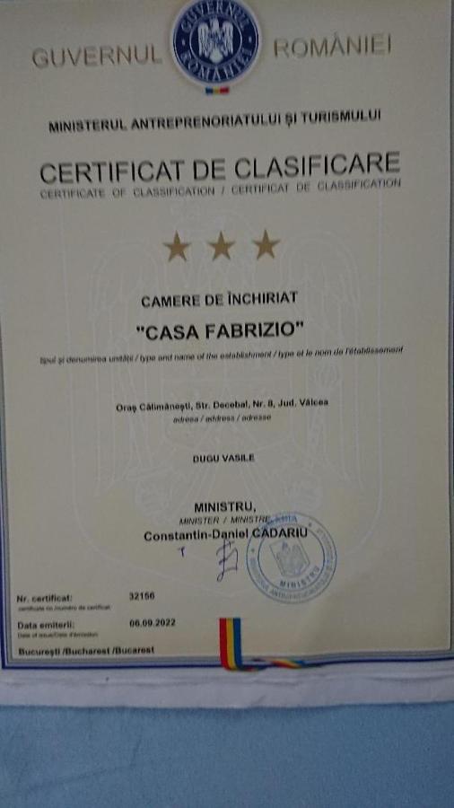 Călimăneşti Casa Fabrizio酒店 外观 照片